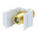 Monoprice Keystone Jack, Modular F Type White 9321